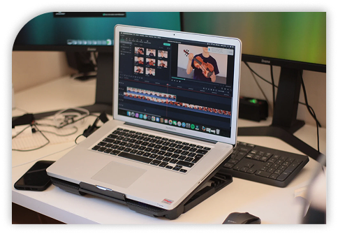 Logo designer working on a computer desktop (7)