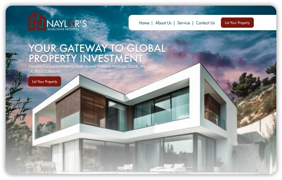 NAYLOR'S WORLDWIDE PROPERTY Home Page UI design (1)
