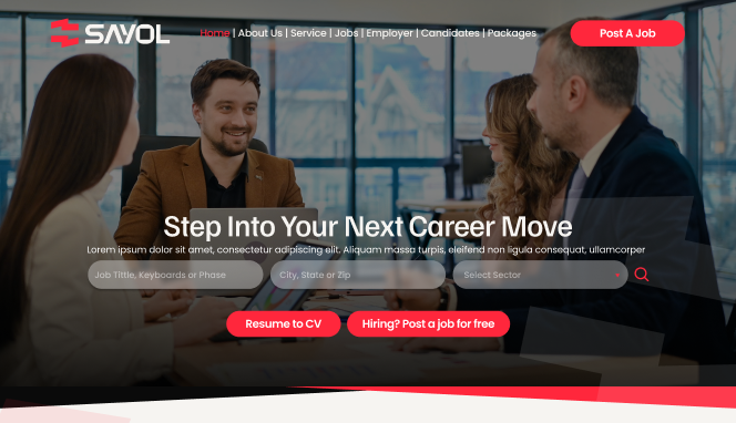 SAYOL Home Page Ui Design